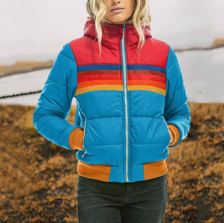 Monique - Retro parka met kunstbontkap voor dames