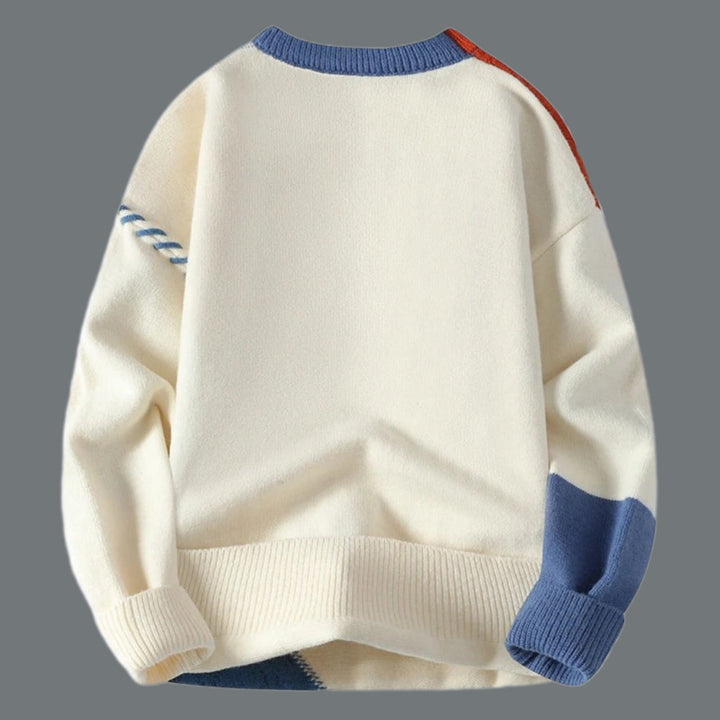 Niels - Stijlvolle Patchwork Pullover