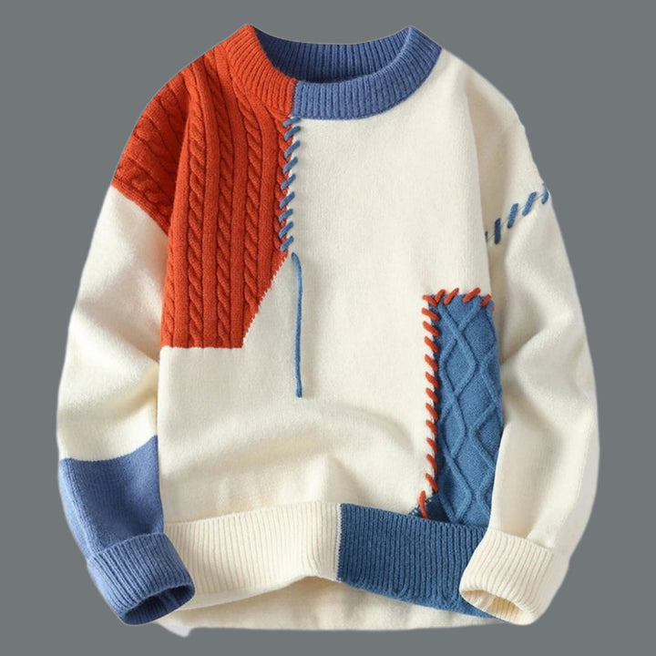 Niels - Stijlvolle Patchwork Pullover