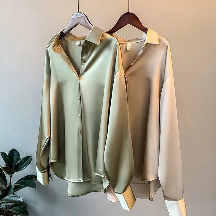 Gladys - Satijnen Damesblouse