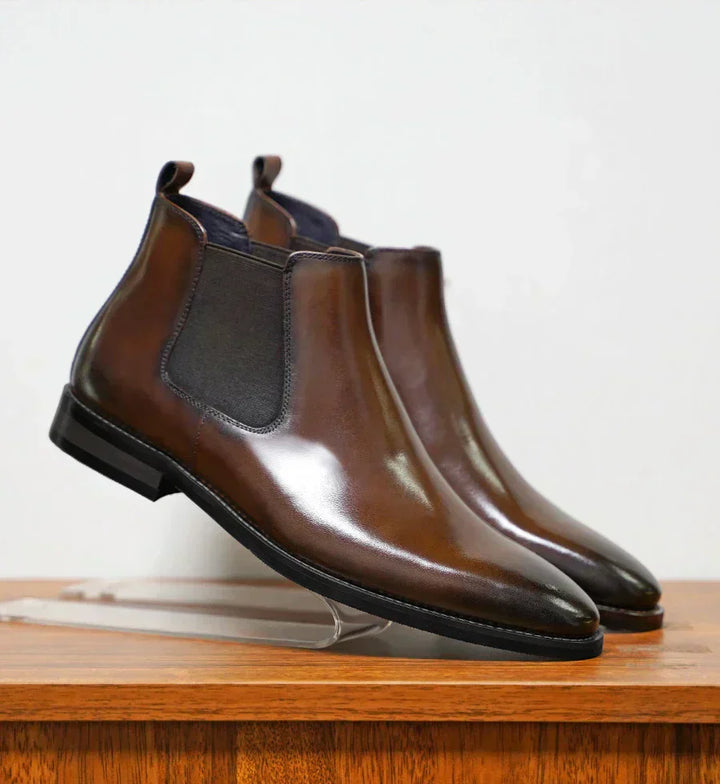 Andre | Verfijnde Leren Chelsea Boots