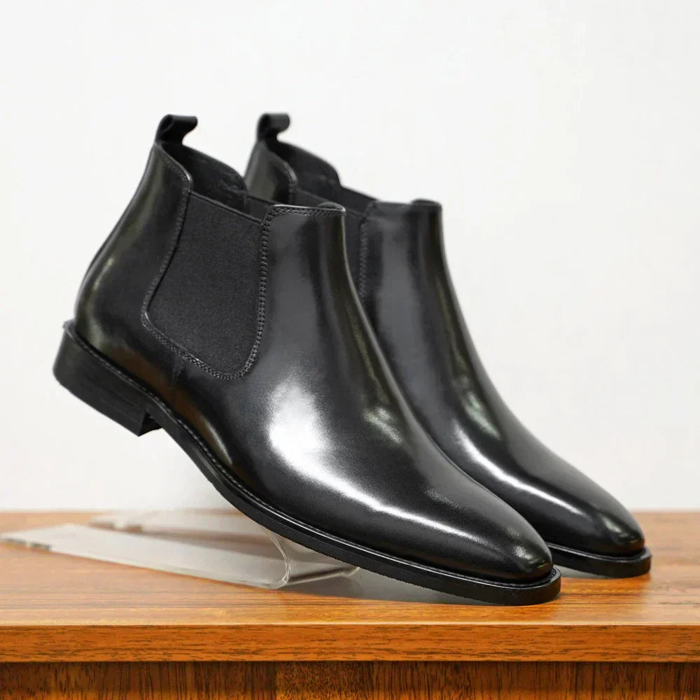 Andre | Verfijnde Leren Chelsea Boots