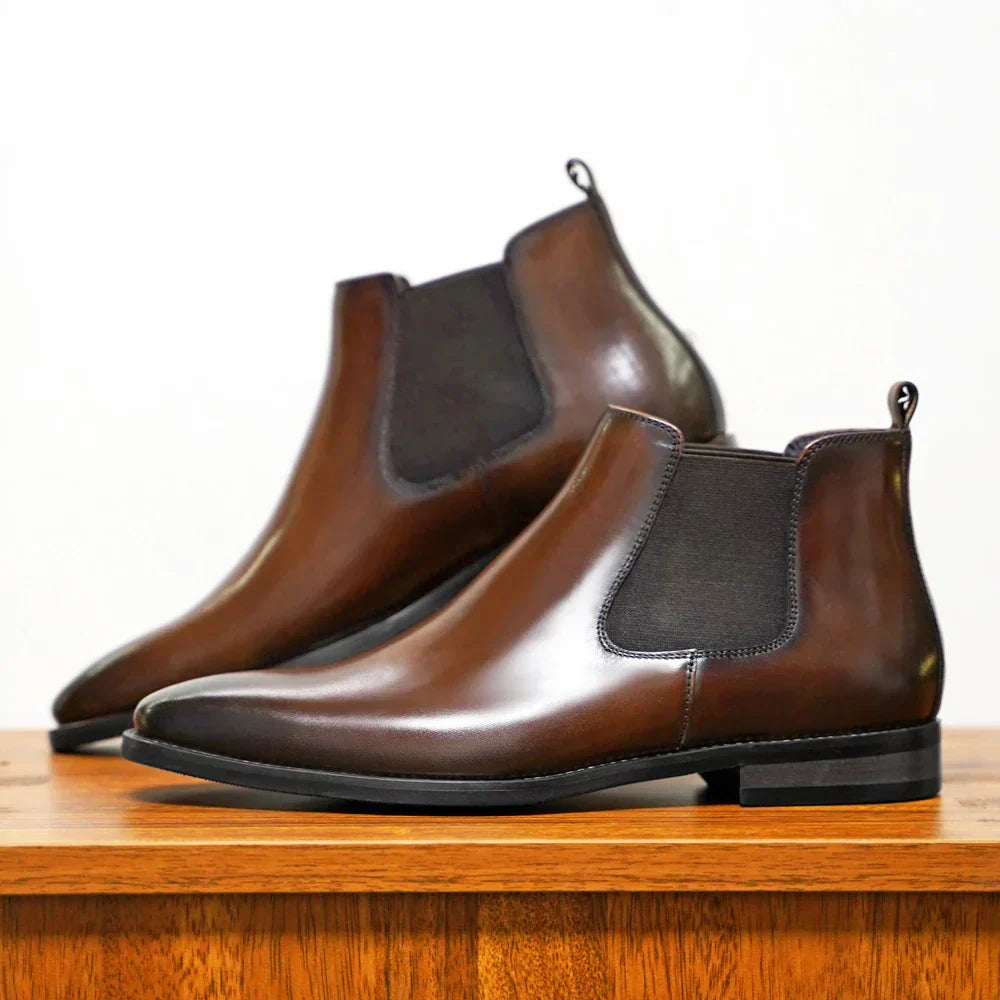 Andre | Verfijnde Leren Chelsea Boots